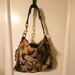 Coach fabric shoulder bag